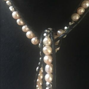 Long Pearl Beaded  Choker